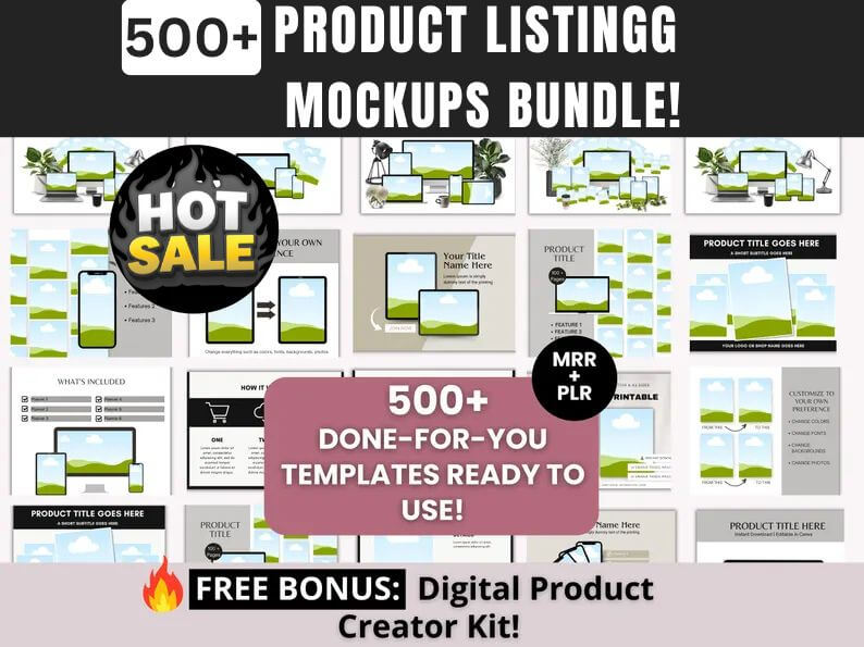 500+ Mockups Templates for Product Listings & Courses