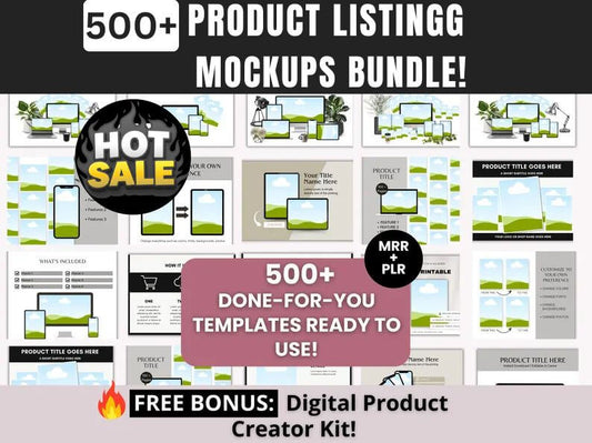 500+ Mockups Templates for Product Listings & Courses