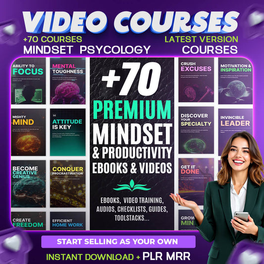70+ Video Courses with Resell Rights