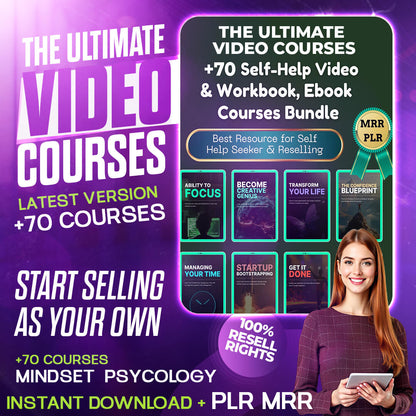 70+ Video Courses with Resell Rights
