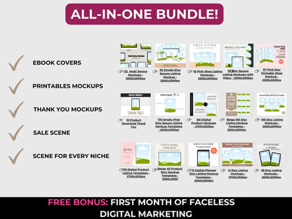 1000+ Mockups Templates for Product Listings & Courses