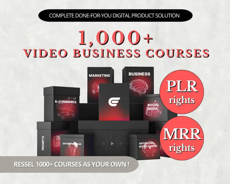 1000+ Video Courses with Resell Rights