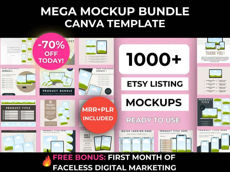 1000+ Mockups Templates for Product Listings & Courses